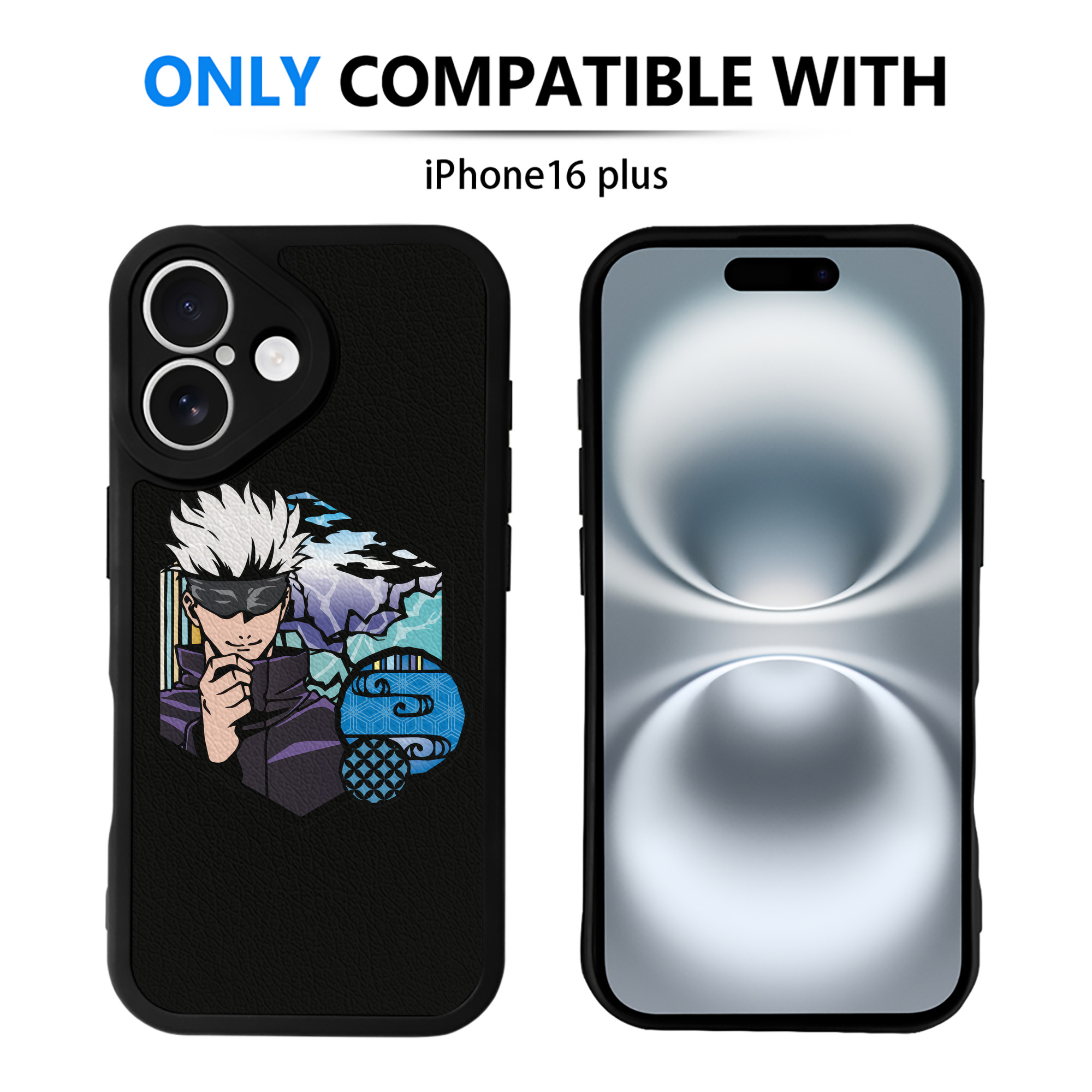 （画像用） 呪術廻戦 Jujutsu Kaisen 【iPhone 16シリーズ対応】シリコンスマホケース（レザー調） 材質：シリコン